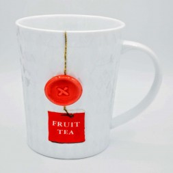 Mug Thé avec bouton design rouge