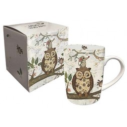 Mug porcelaine design chouette fun Bug Art 25 cl