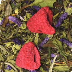 Thé vert framboise violette