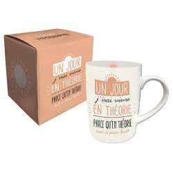 Mug porcelaine expression de vie 25cl