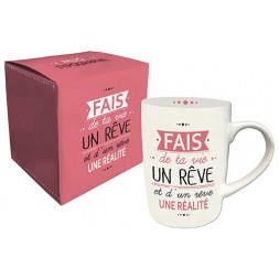 Mug porcelaine 25cl " expression de vie "