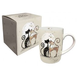 Mug porcelaine Chats love by Bug Art 25 cl