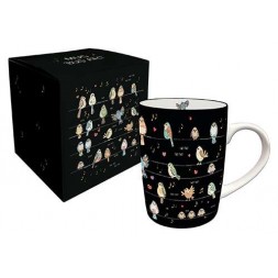 MUG EN PORCELAINE EN BOITE CADEAU 25 CL BUG ARTS JEWELS OISEAU
