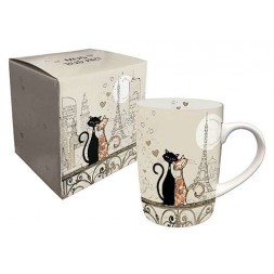 Mug en porcelaine boite cadeau 25 cl BUG ARTS Cat's Love Paris