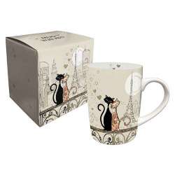 Mug en porcelaine boite cadeau 25 cl BUG ARTS Cat's Love Paris